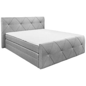 Boxspring Posteľ Calgary 180×200 Cm Strieborná